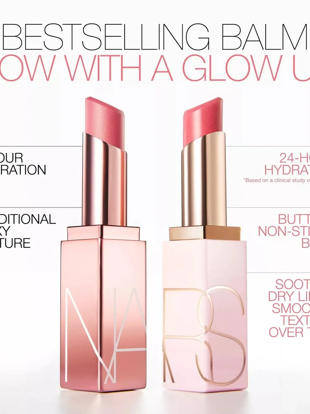 NARS Afterglow Lip Balm - in ORGASM A Peachy PINK W Golden GLOW New In BOX